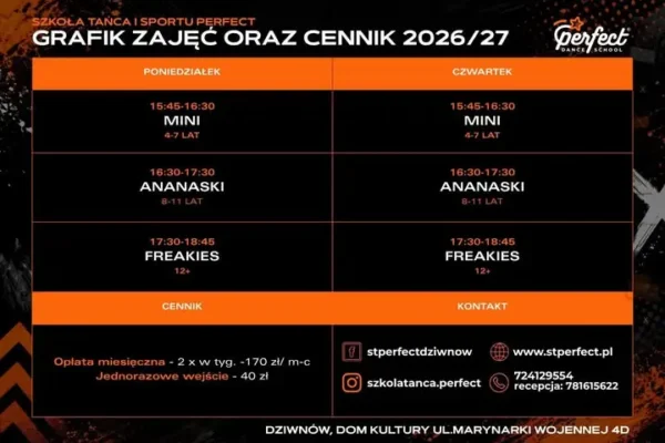 Szkoła Tańca i Sportu „Perfect” wraca do Domu Kultury w Dziwnowie od września