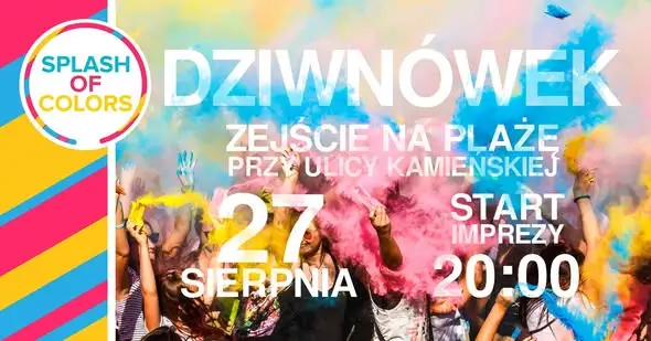 Kolorowy festiwal Holi pożegna wakacje w Międzywodzu, Dziwnowie i Dziwnówku