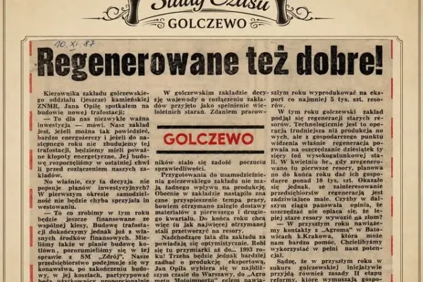 Golczewo: Historia zakładu ZNMR – regeneracja resorów i plany rozwoju z 1987 roku
