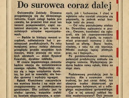 Golczewskie Zakłady Drzewne w latach 80. – wspomnienia o tartaku, który tętnił życiem