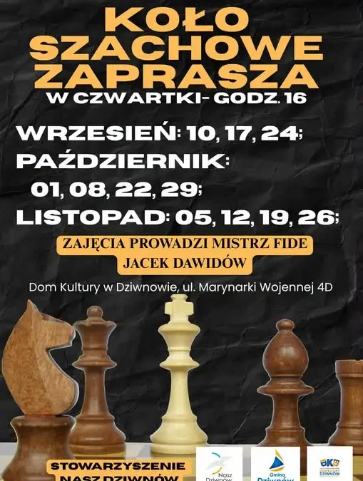 Koło Szachowe w Dziwnowie – nowy sezon zajęć dla miłośników królewskiej gry