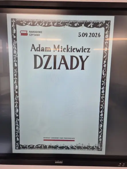 Narodowe Czytanie 2026 w Golczewie: Dziady Mickiewicza w szkole i przedszkolu