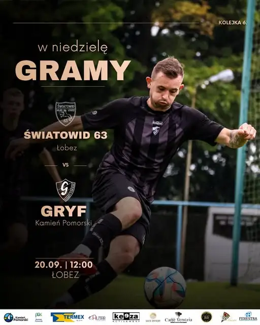 Gryf Kamień Pomorski jedzie do Łobza. 6. kolejka ligi