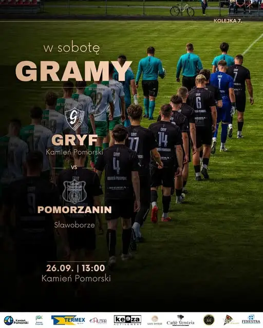 Gryf Kamień Pomorski podejmie Pomorzanina Sławoborze w 7. kolejce ligowej