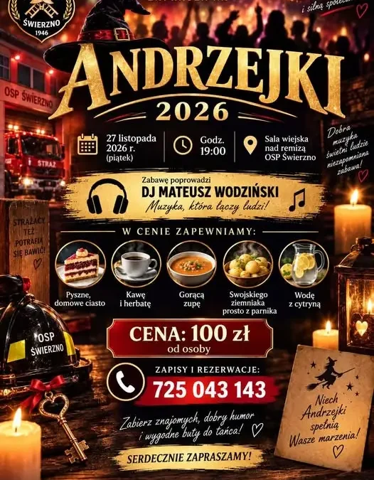 Andrzejki w Świerznie – zaproszenie od OSP
