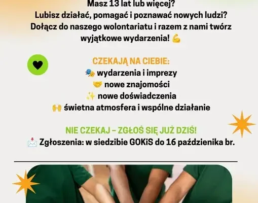 GOKiS szuka wolontariuszy – zgłoszenia do 16 października