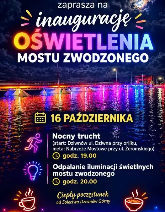Dziwnów: Most zwodzony rozbłyśnie iluminacją – już 16 października
