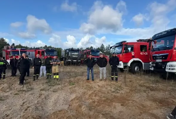 Strażacy z powiatu kamieńskiego testowali sprzęt w trudnym terenie