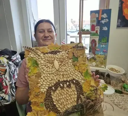 Jesienne prace plastyczne w Warsztatach Terapii Zajęciowej