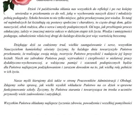 Dzień Edukacji Narodowej w Kamieniu Pomorskim – nagrody burmistrza dla nauczycieli