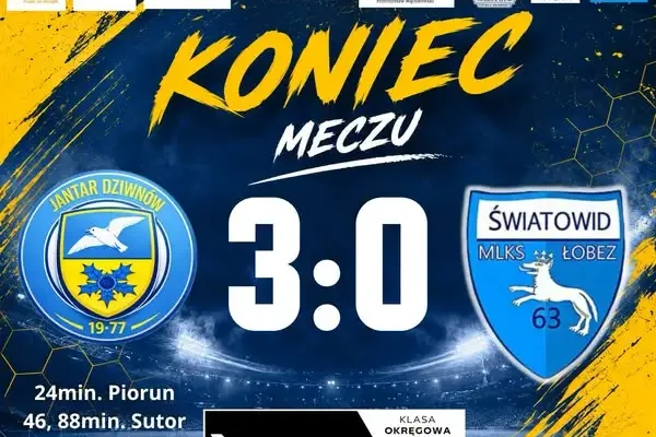Jantar Dziwnów wreszcie wygrywa! 3:0 ze Światowidem 63 Łobez